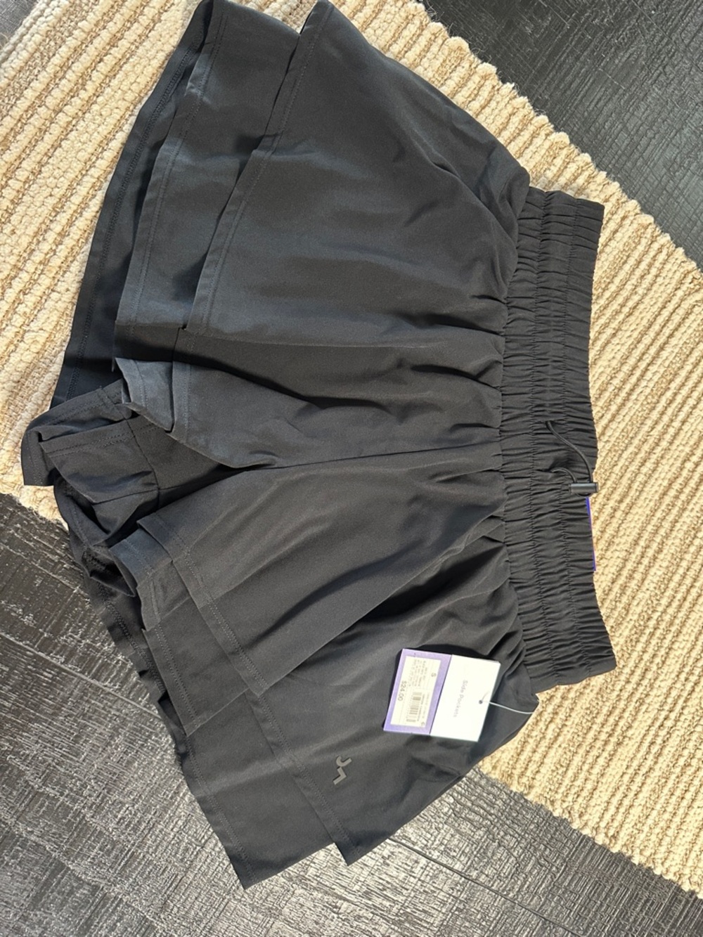 J.O.A. Black Athletic Skort with Elastic Waistband